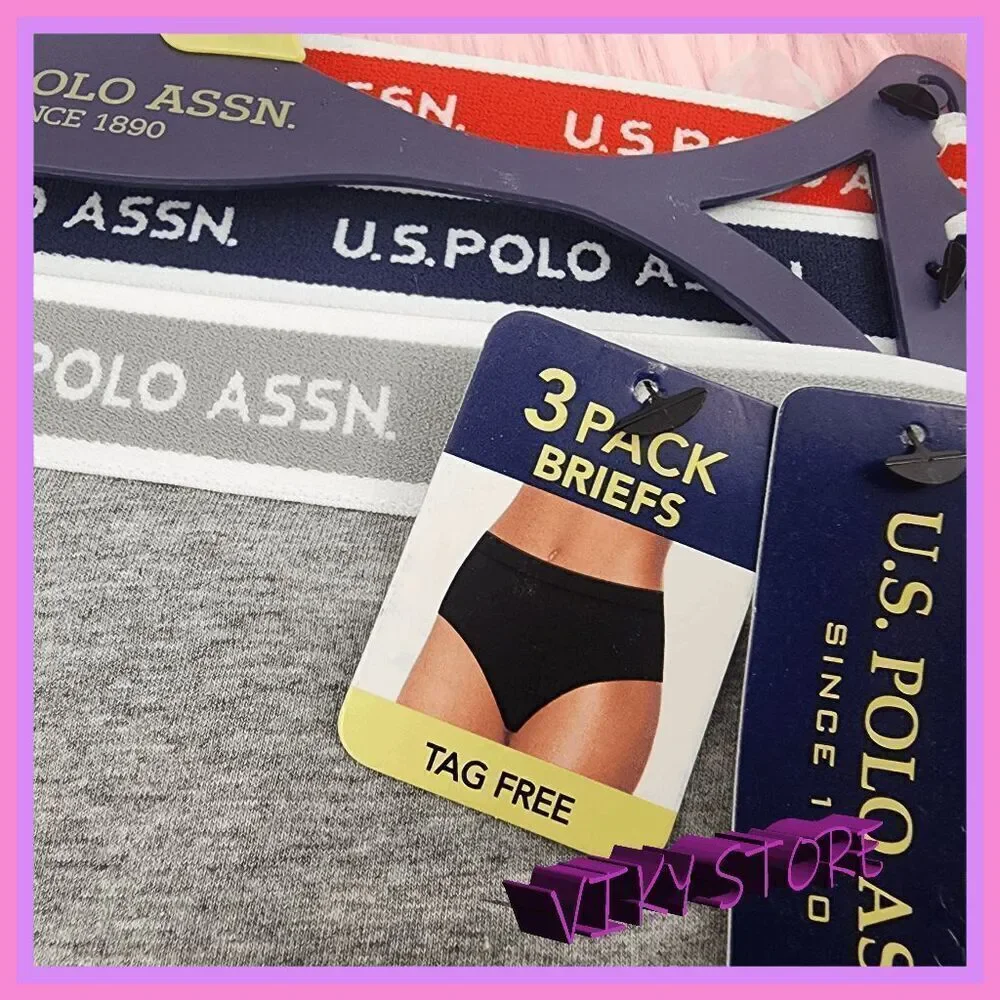 💖 NWT U.S POLO ASSN 3 Pack Briefs Tag Free Small S Multicolor #7234 💖